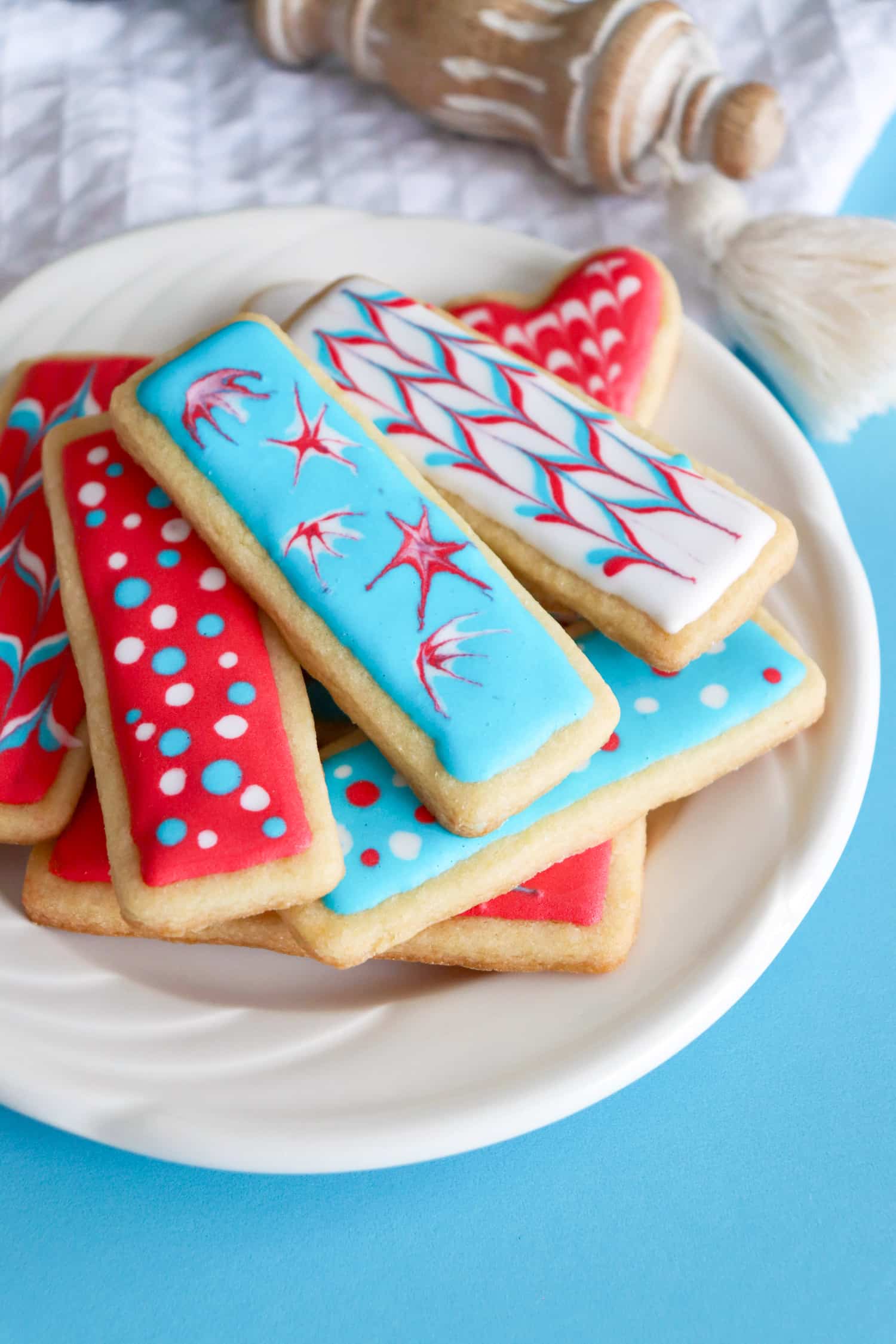 plate of delicious 4th of july cookies