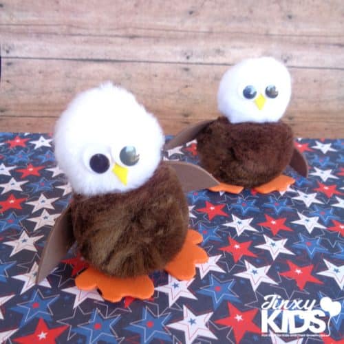 Pom pom eagle craft for kids