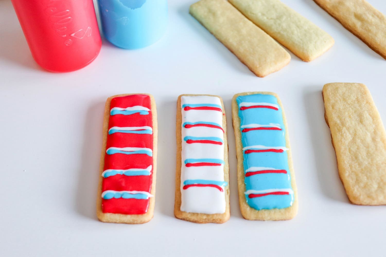 red white and blue sugar cookies