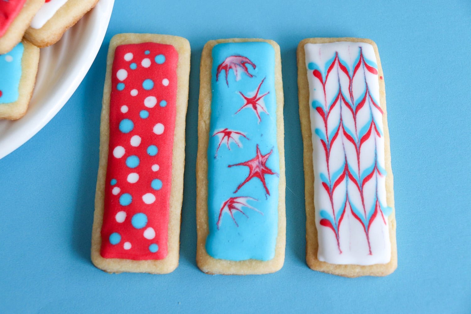 finished 4th of july party cookies