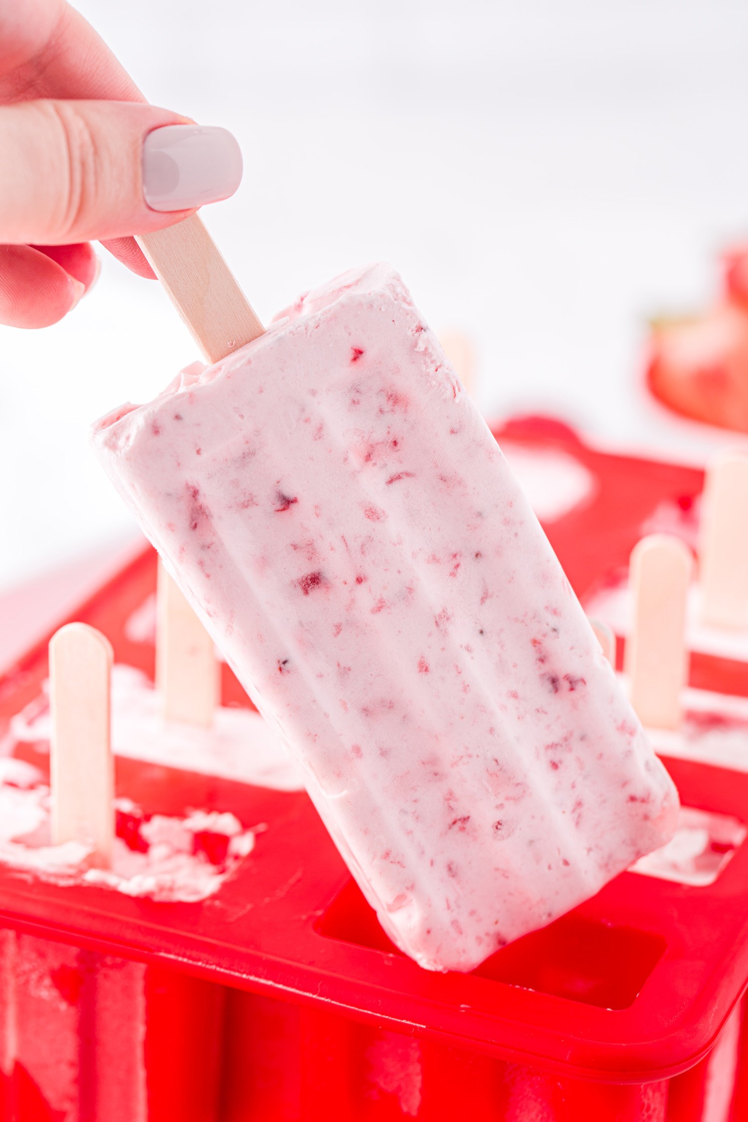 frozen treat pulled from tray