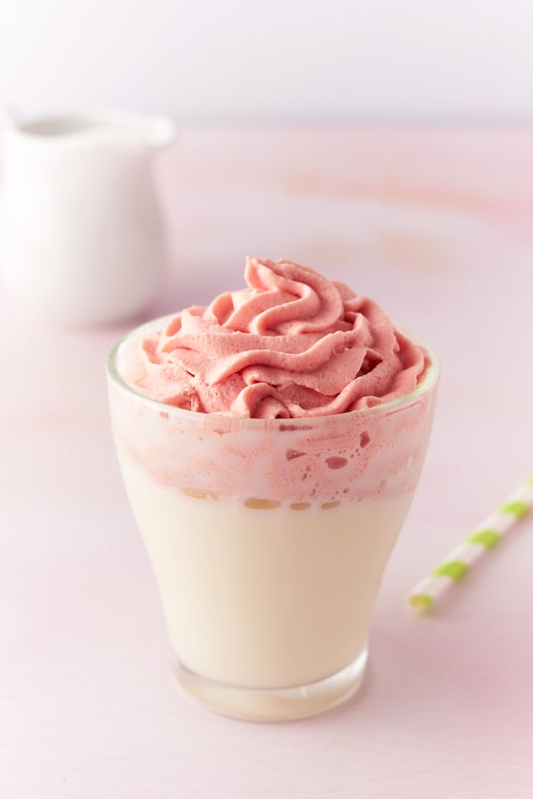 Korean inspired strawberry milk