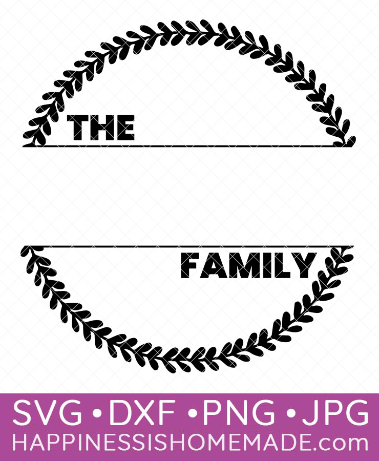 family name wreath svg file