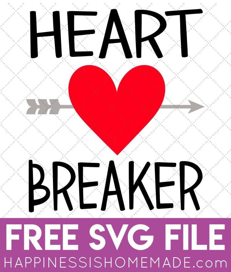heart breaker free svg file
