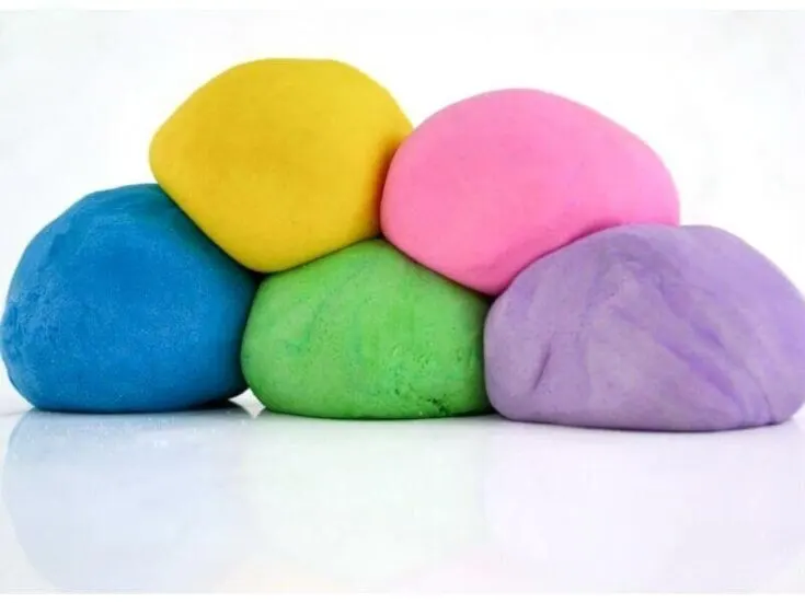 multi colored play dough