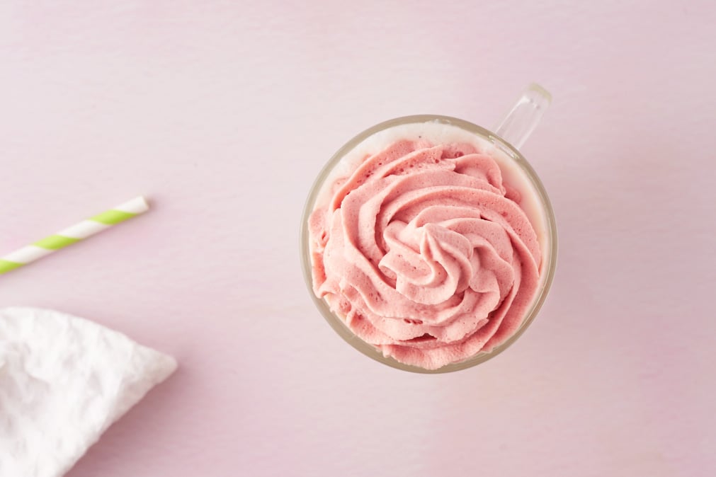 Korean style strawberry milk
