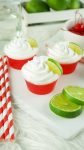 set of jello shots with lime slices