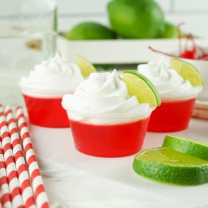 set of jello shots with limes