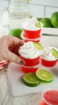 hand holding easy to make jello shots