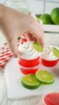 hand picking up a jello shot