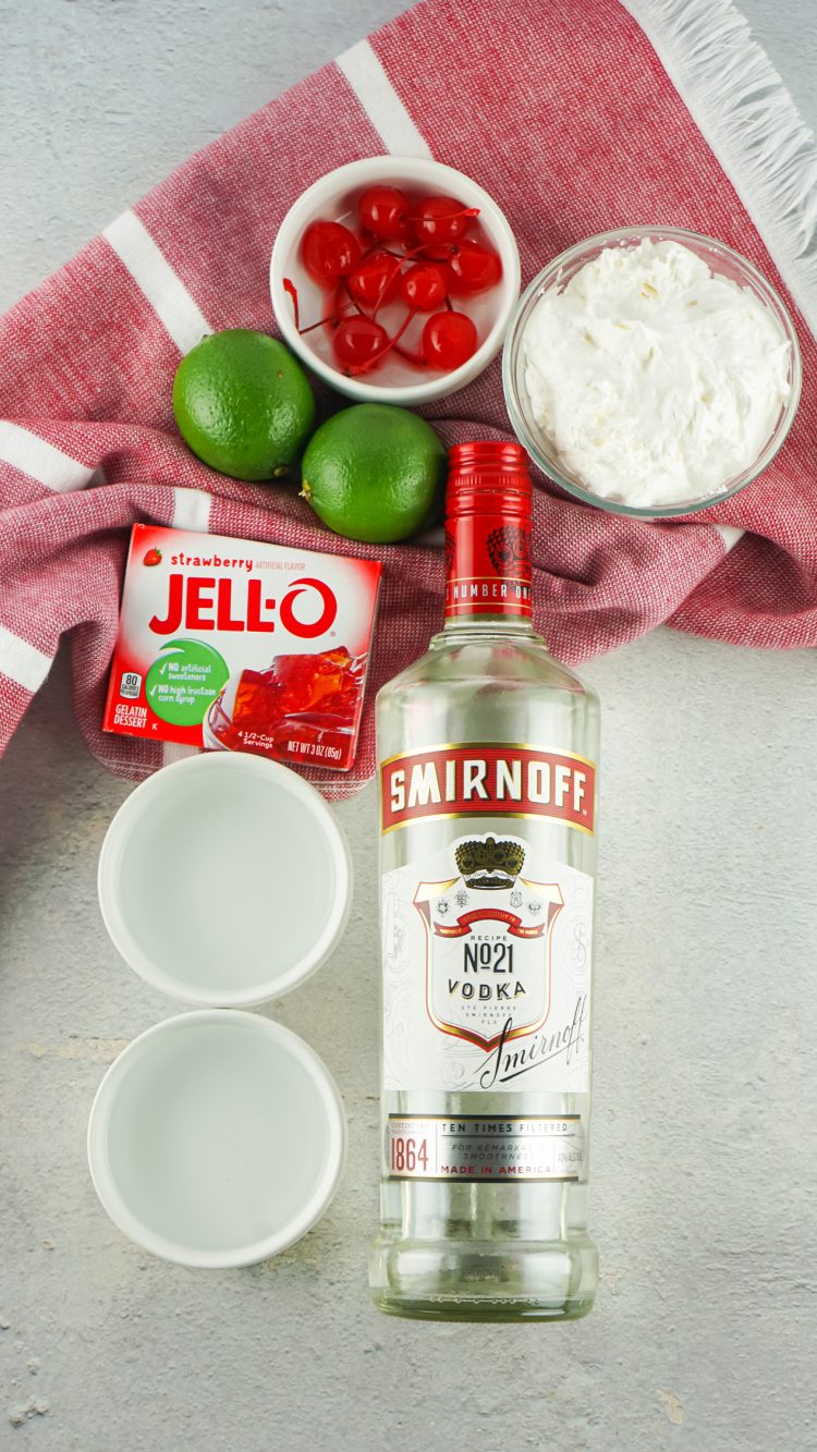 ingredients for jello shot recipe