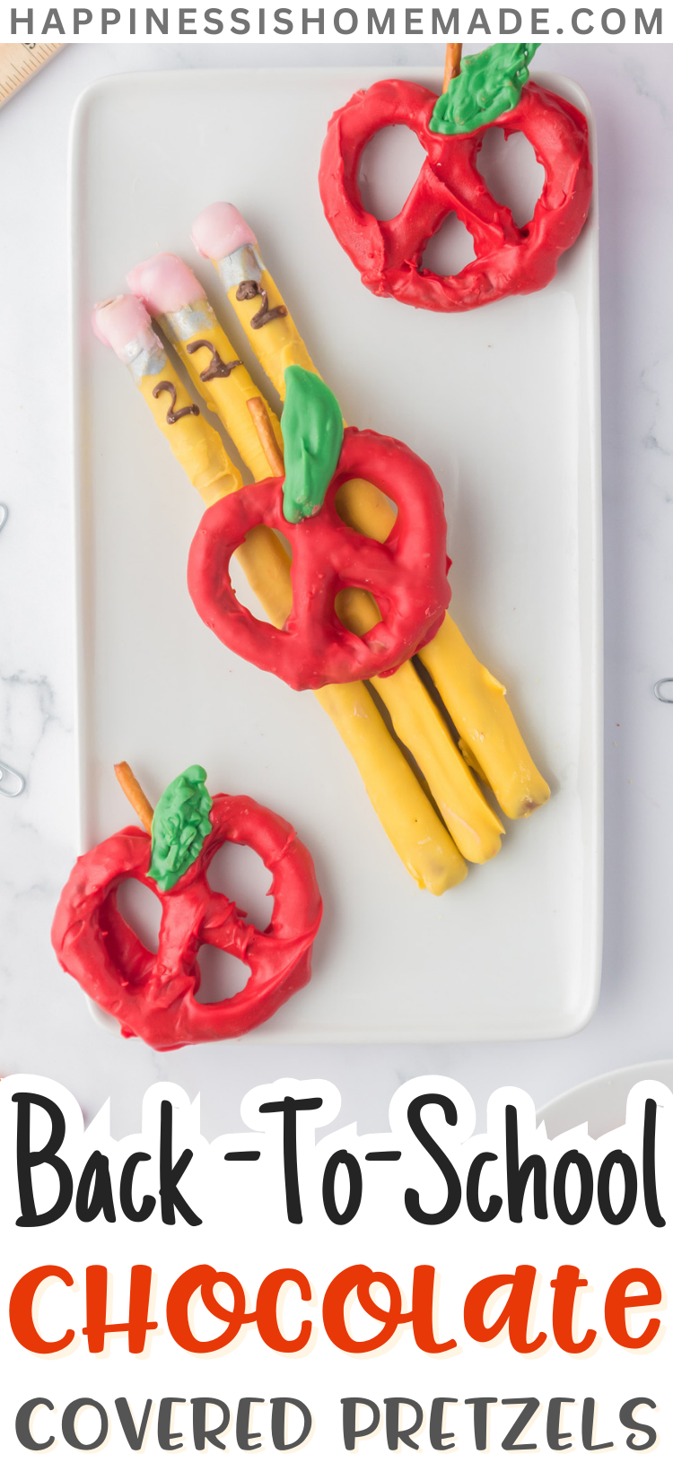 Back-To-School Chocolate Covered Pretzels