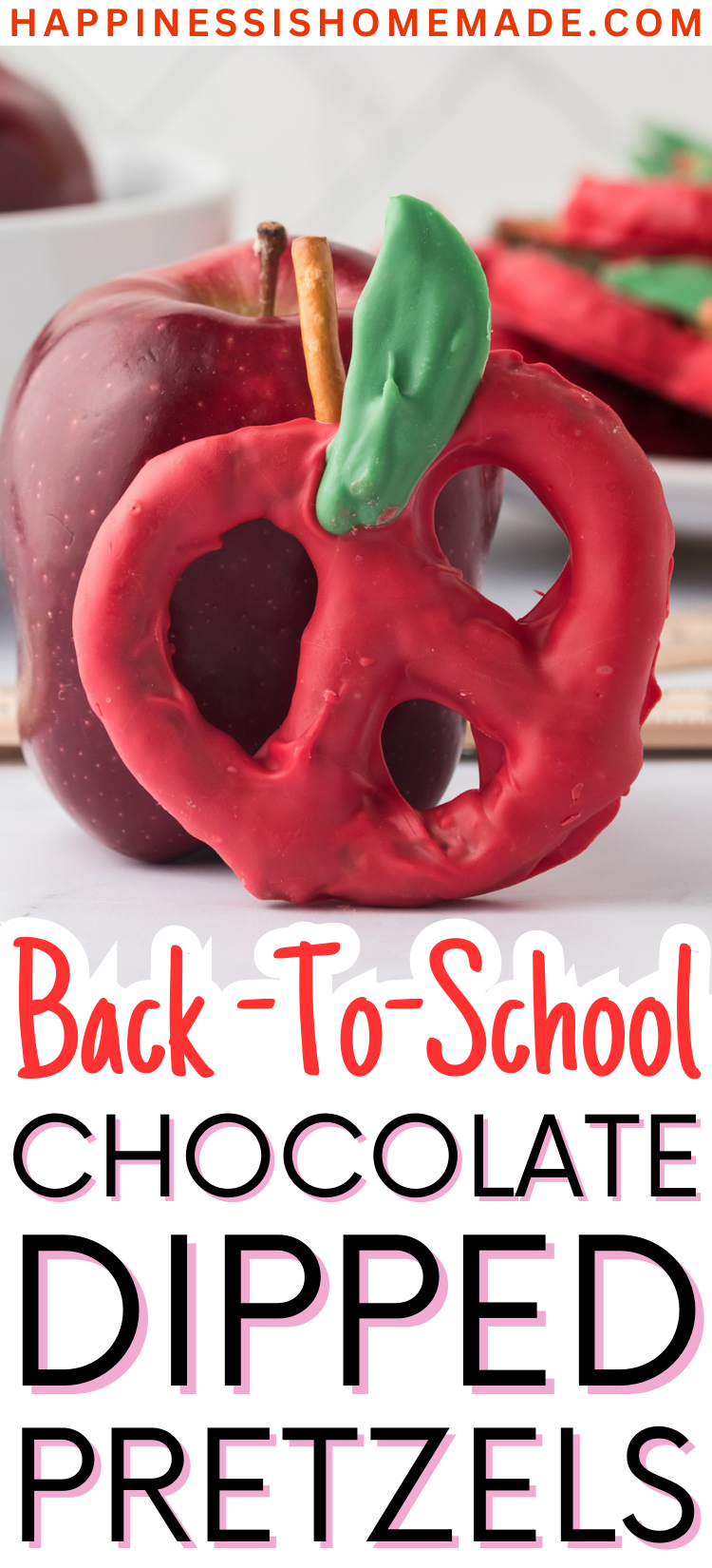 Back to School Chocolate Dipped Pretzels