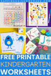 Free printable kindergarten worksheets