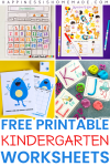Free Printable Kindergarten Worksheets
