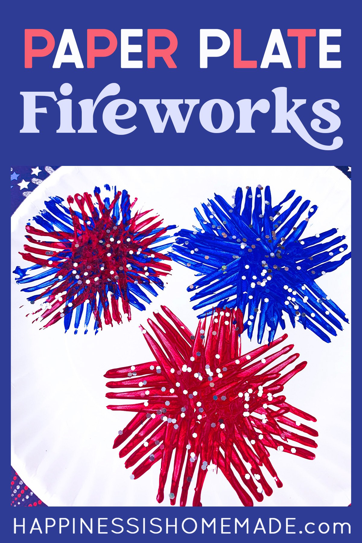 4th of July Paper Plate Firework Craft