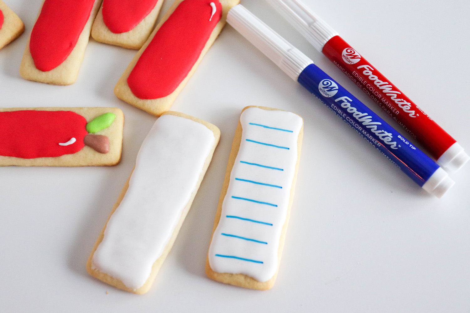 binder paper cookies with edible markers