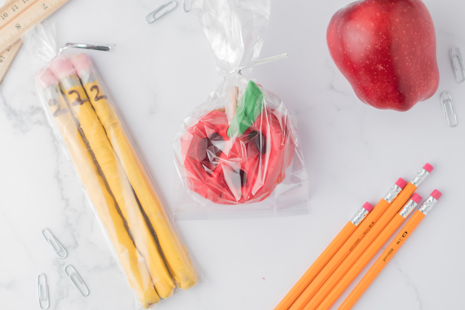 easy gifts for teacher, chocolate dipped pretzels