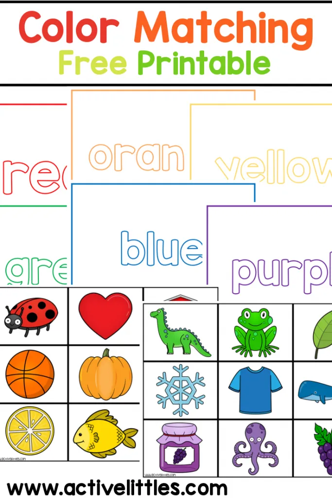 Color sorting activity for kids