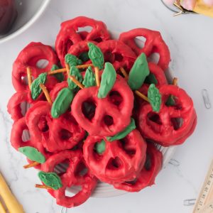 plate of delicious apple pretzels