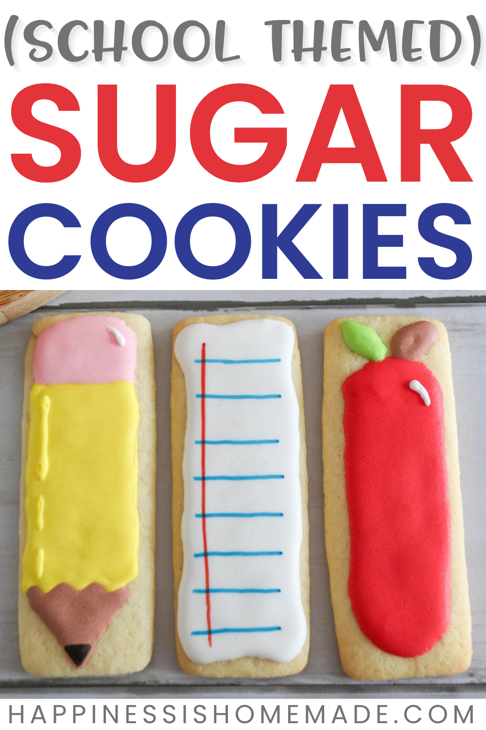 school themed sugar cookies