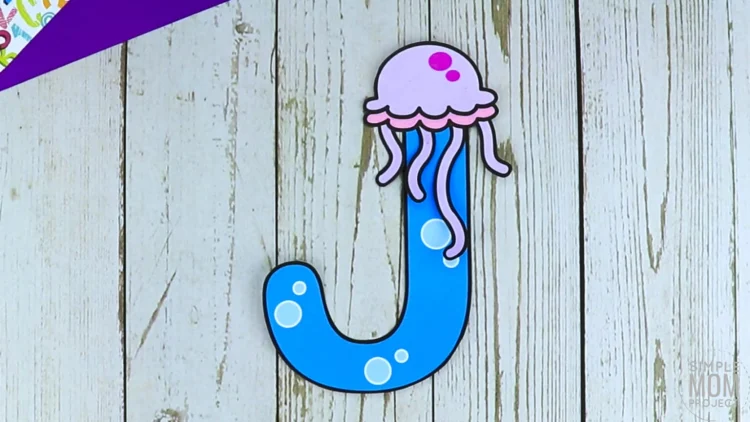printable J is for Jellyfish craft for kids 