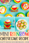 mini rainbow cheesecake recipe