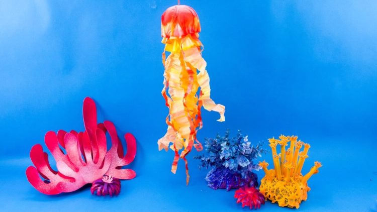 coffee filter jellyfish crafts 