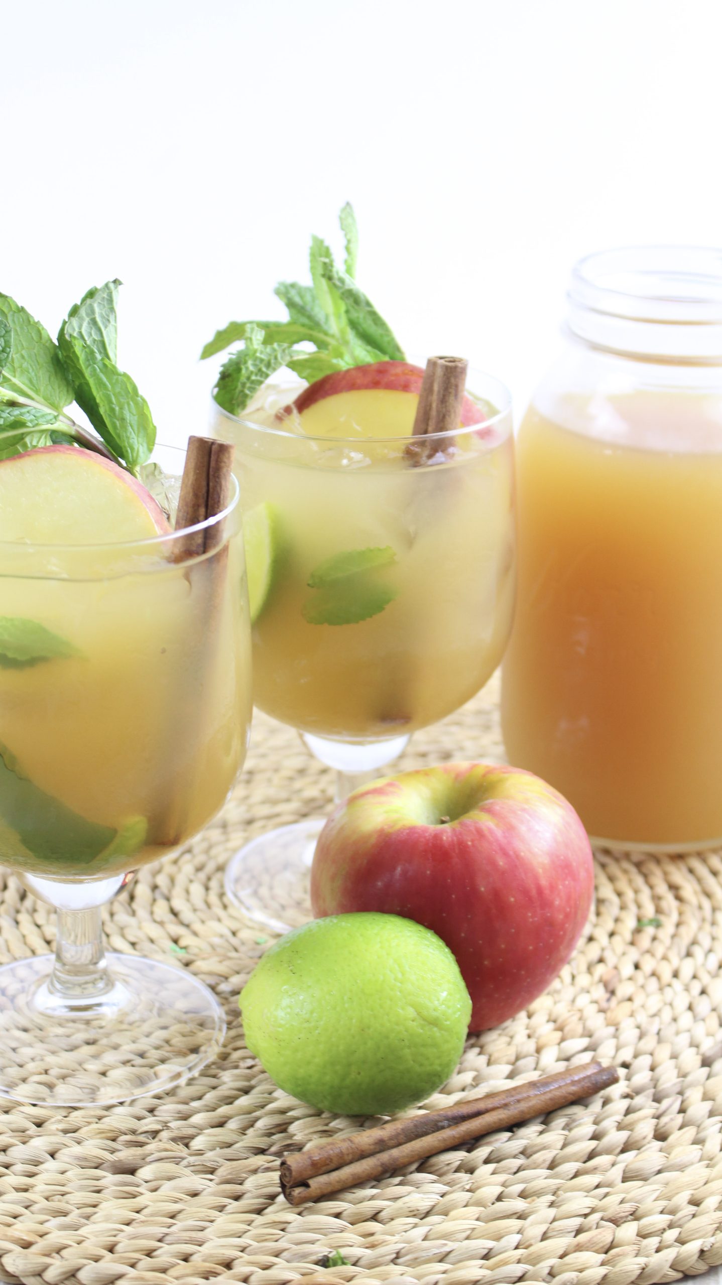 two apple mojitos for fall