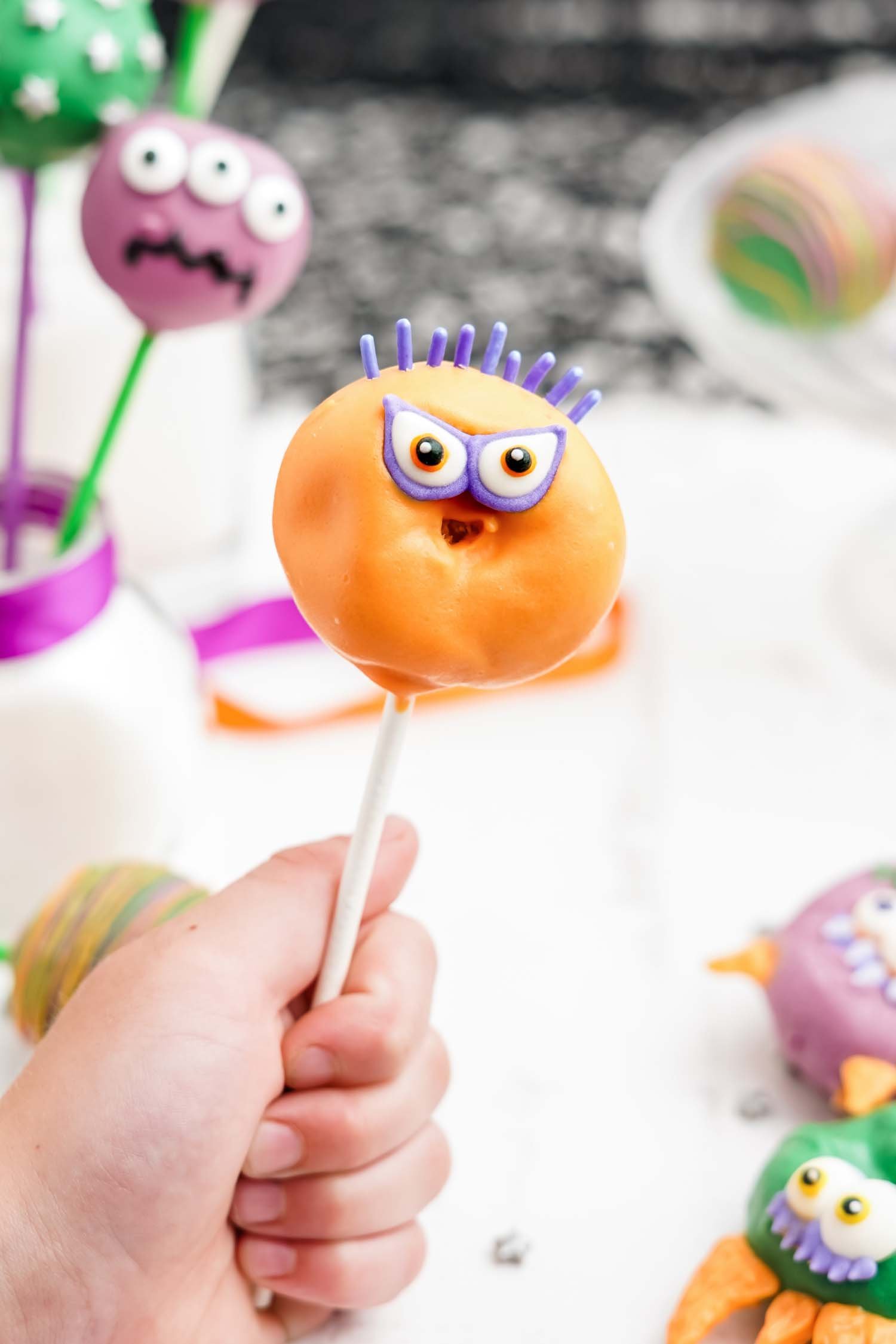 cute monster cake pop for kids