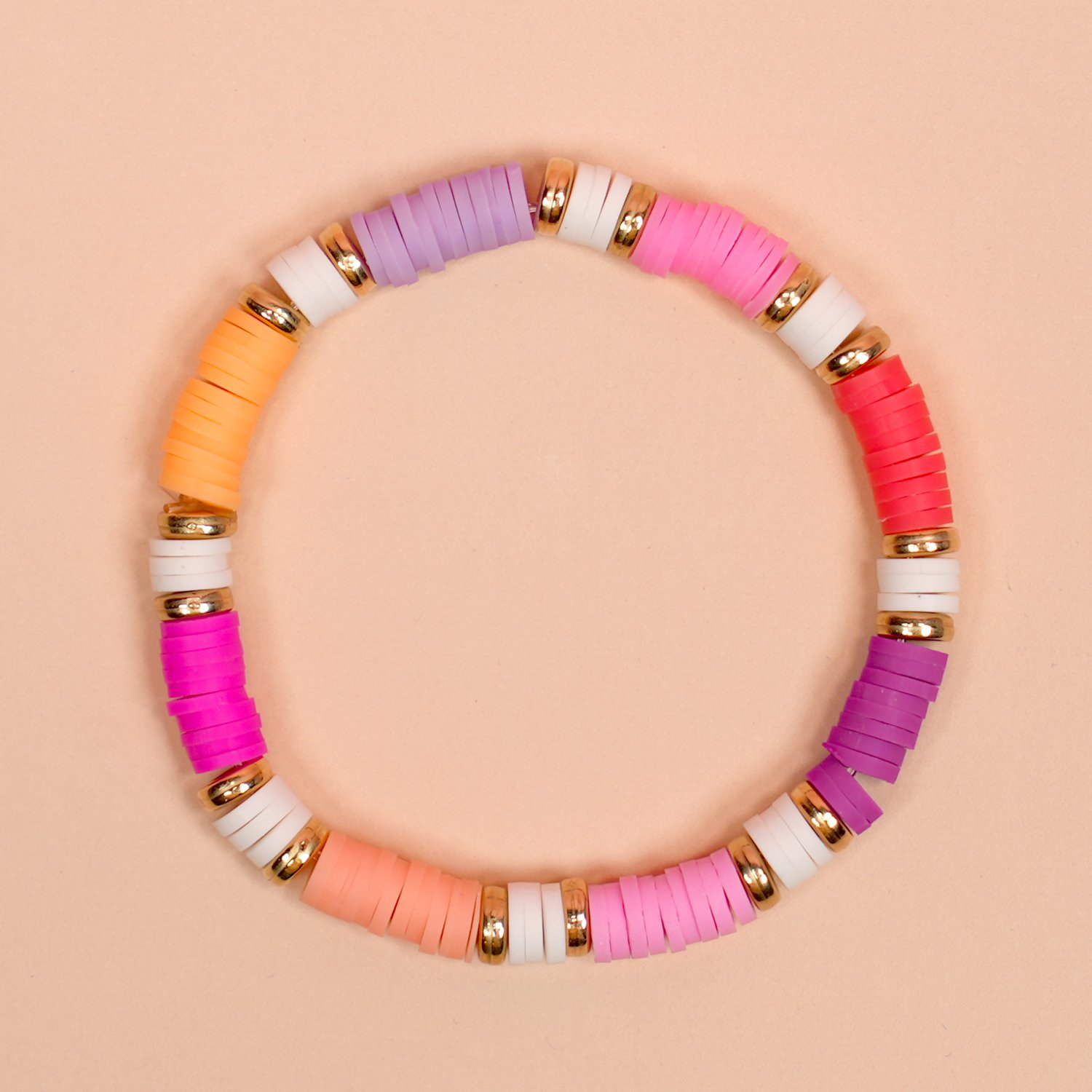 Preppy Clay Bead Bracelet Ideas & How-to Tutorial - Happiness is