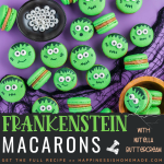 Frankenstein Macarons Recipe Card