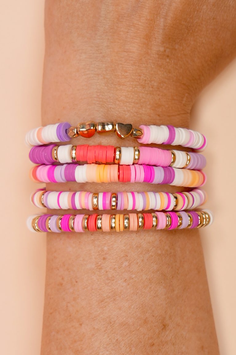 Preppy Clay Bead Bracelet Ideas How to Tutorial Happiness Is Homemade