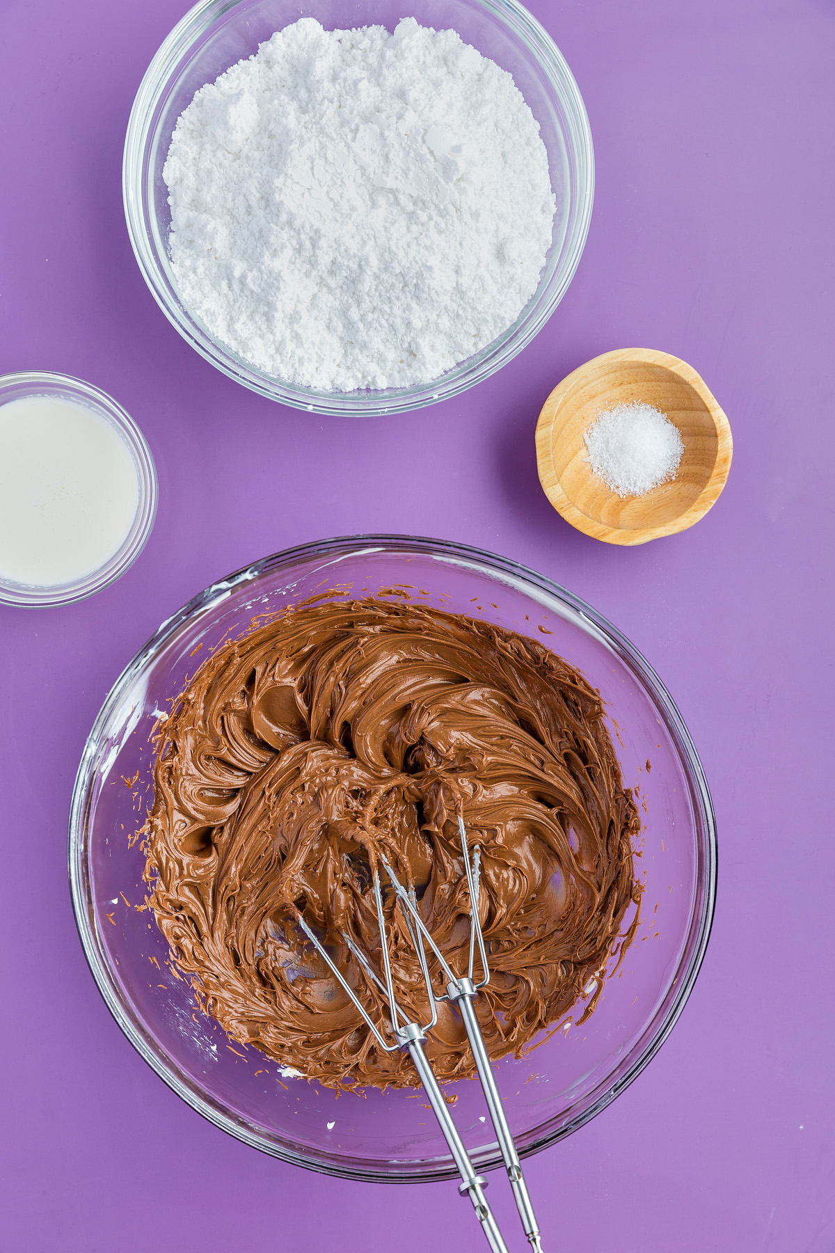 mixing macaron fillings