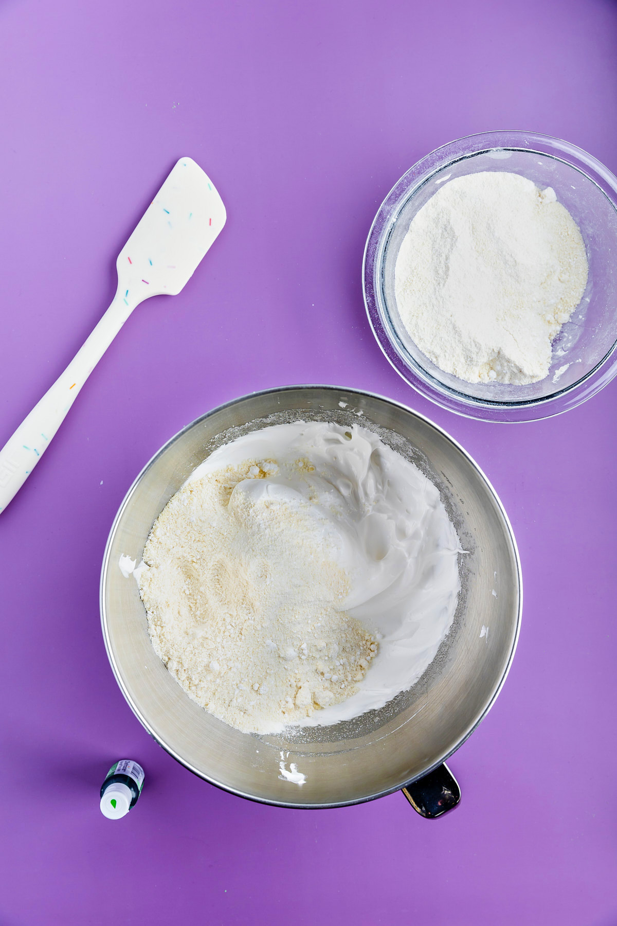 combining ingredients for easy macaron recipe