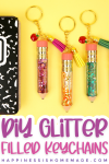 DIY Glitter Filled Keychains