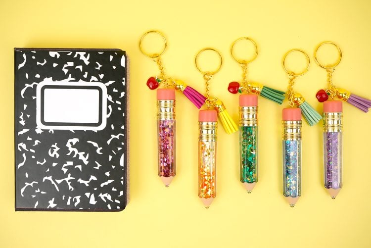 notebook and diy pencil key chains