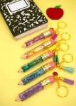 teacher appreciation gift pencil keychains and notebook