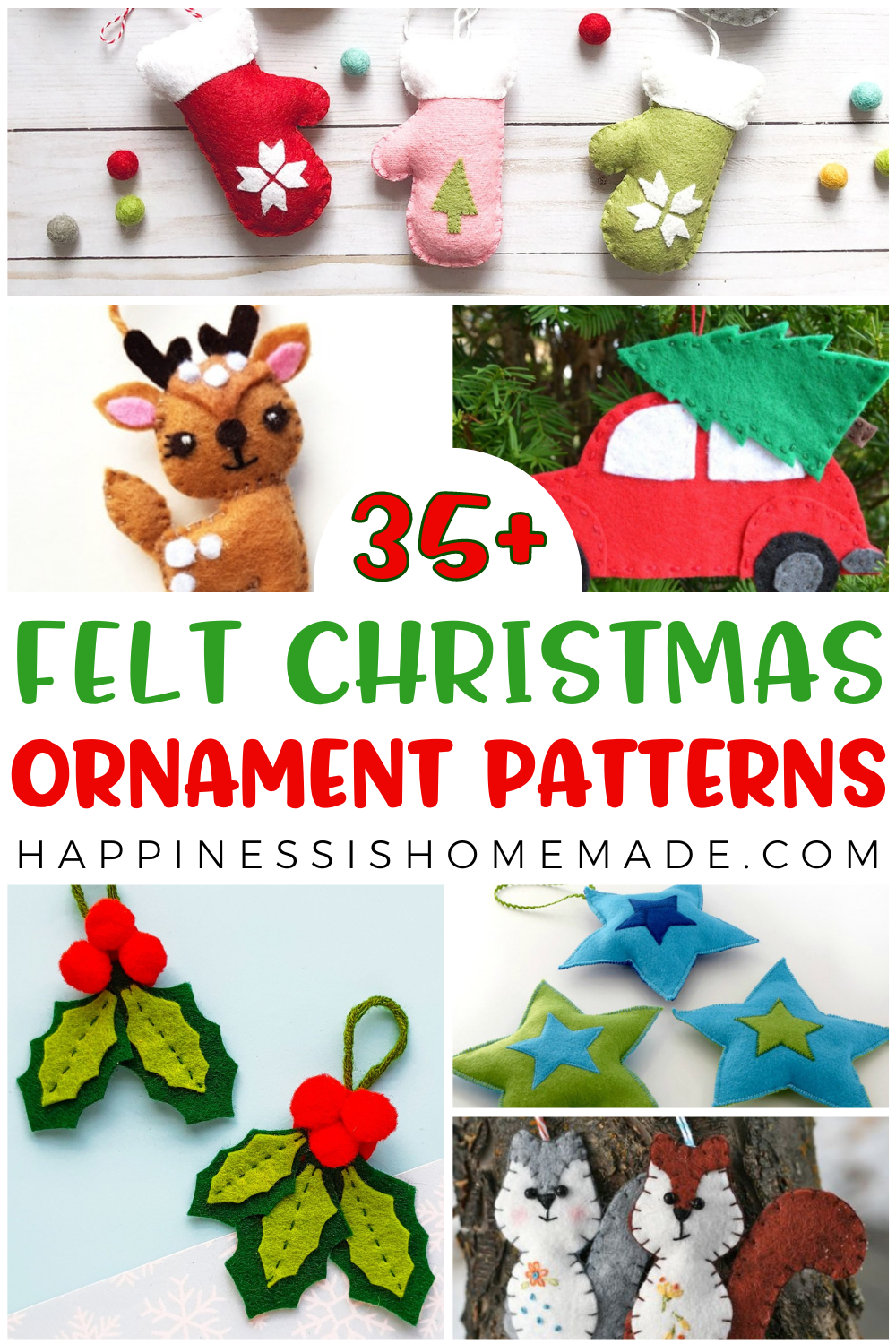 DIY Christmas Decorations - Felt Stars Free Pattern