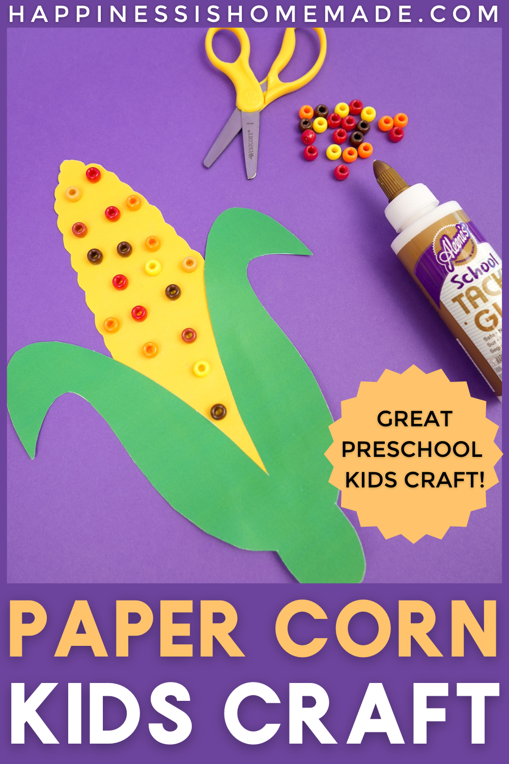 paper corn kids craft 