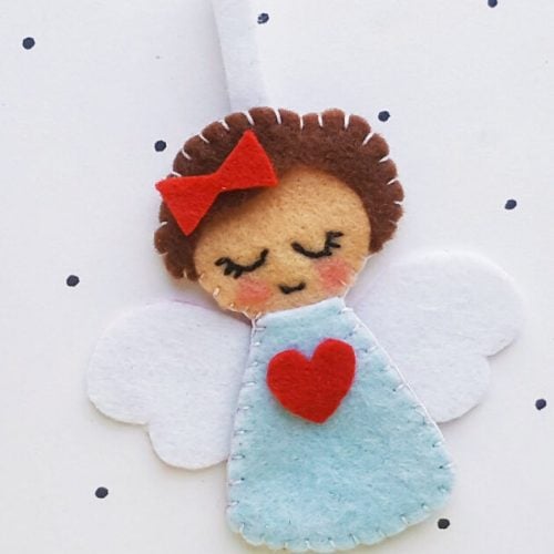 diy felt angel christmas ornament