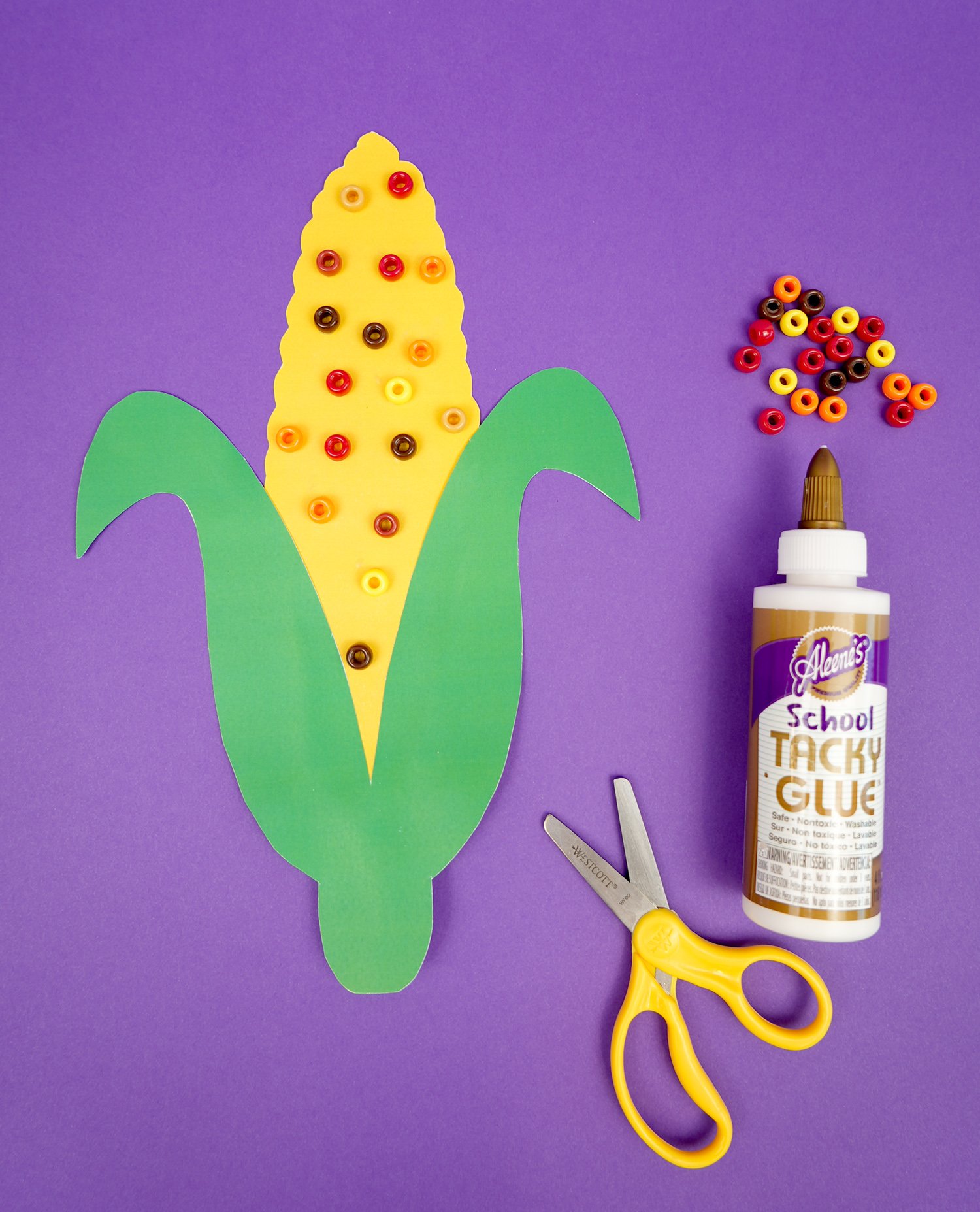 easy corn craft idea for kids to make with supplies
