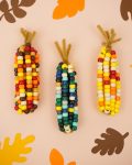 colorful beaded corn craft