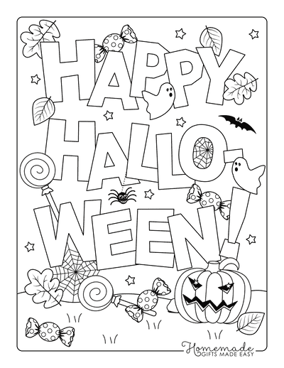 Printable Halloween Coloring Books - Happiness is Homemade