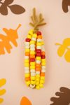yellow beaded indian corn craft