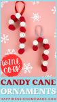 wine cork candy cane ornaments