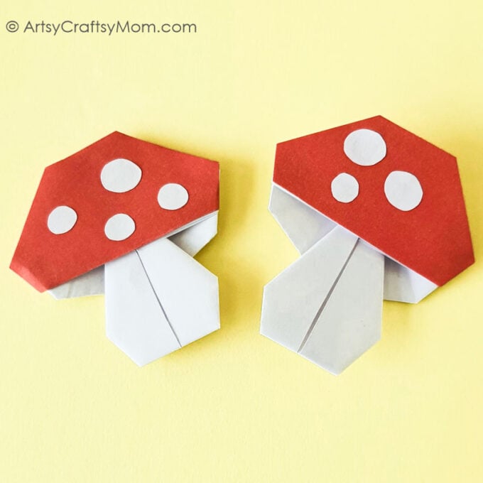 origami mushrooms that kids or adults can make