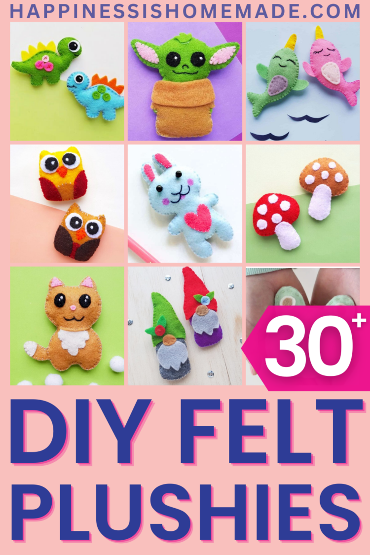 "30+ DIY Felt Plushies" graphic