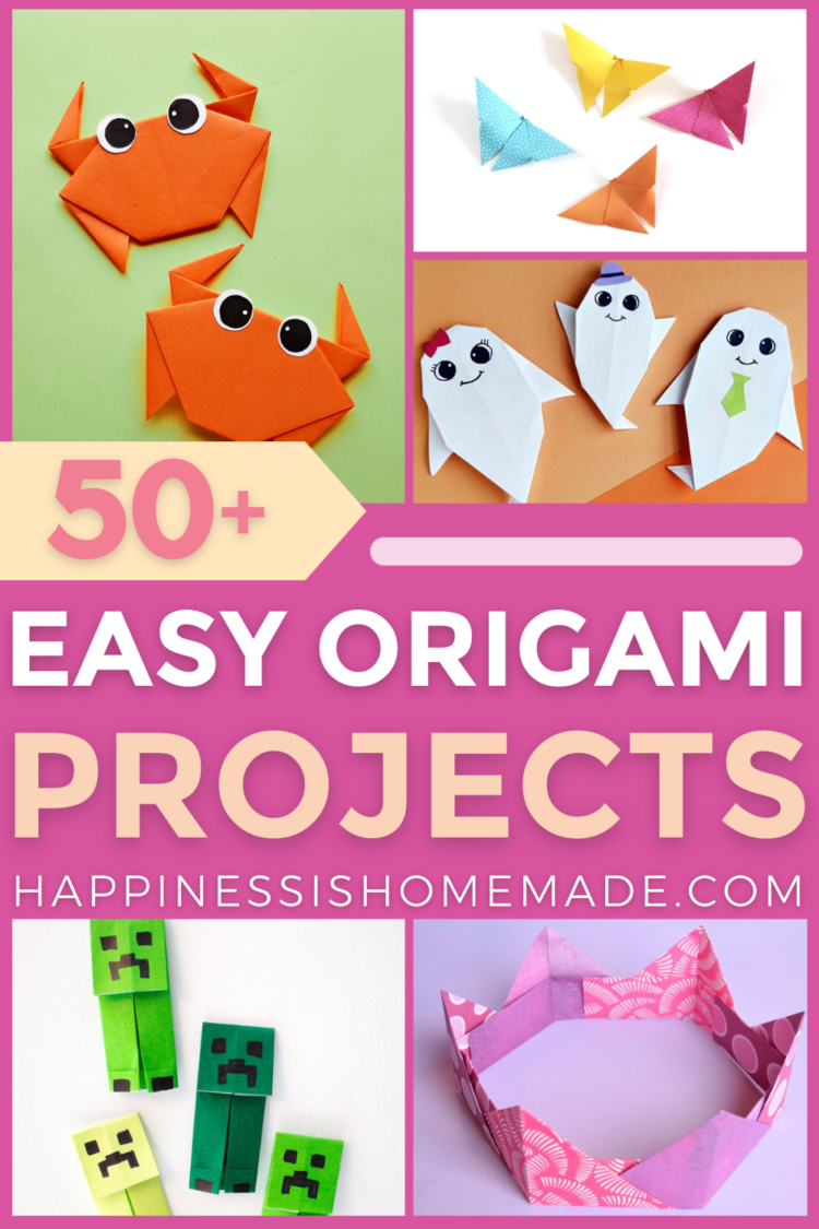 50+ easy origami projects graphic