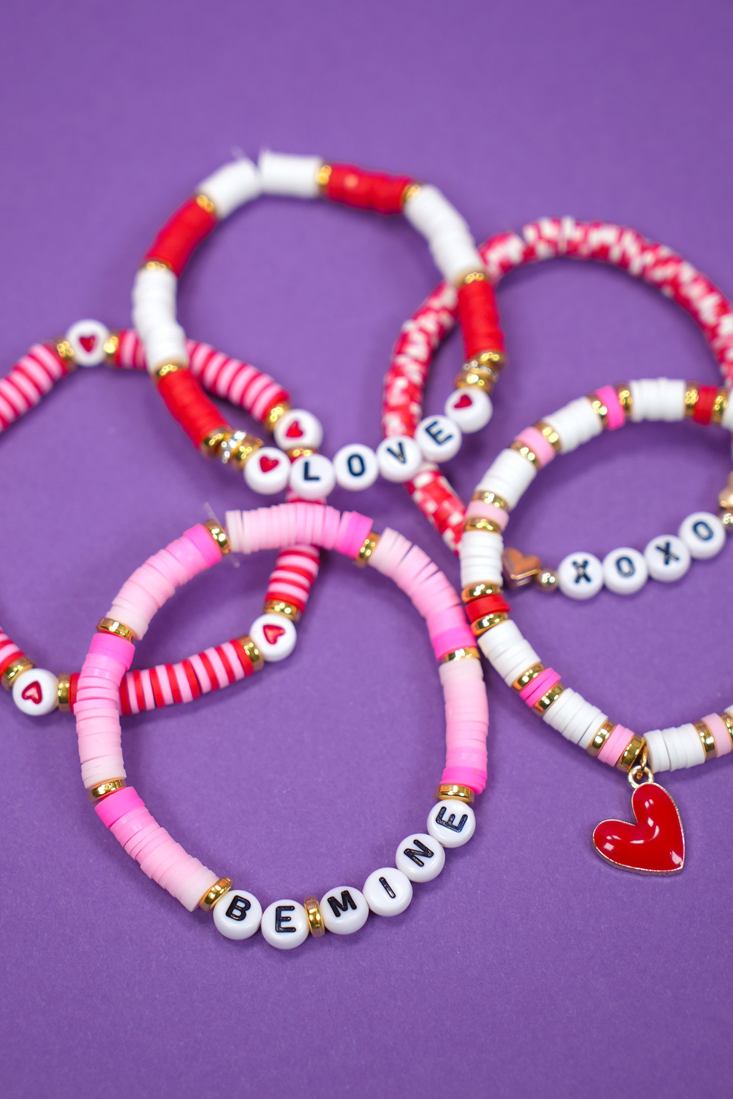 Personalized Mini Valentine's Day Heishi Bracelet Making Kit, Disc Bead DIY  Bracelet Kit, Name Bead Bracelet, Valentine Gift - The Playtime Planner